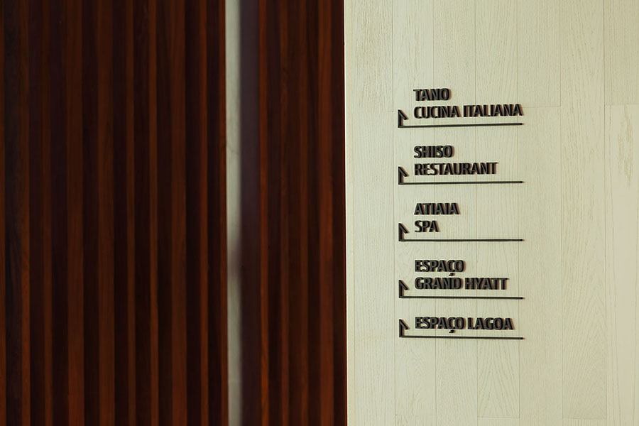 Grand Hyatt Rio / Señalización/signage / Front of House (FOH) del hotel